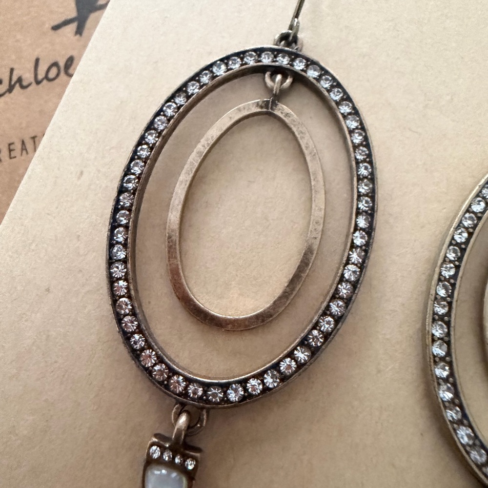 Chloe Dual-Tone Crystal Oval Earrings
B1 - Picture 2 of 2